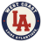 L.A STICKER BLEU BEIGE ROUGE FOND BEIGE 24